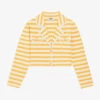 CLAUDIE PIERLOT Mysti Striped Cotton-blend Cardigan