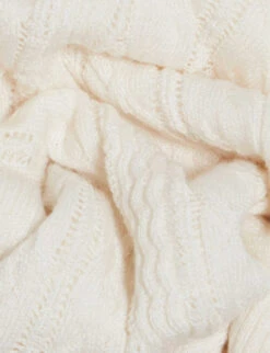 CLAUDIE PIERLOT Ruffled-collar Scroll-pattern Knitted Jumper -Ted Bakee Clothing Shop R04104785 NATURELS ALT04