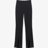 Sandro Havre Flared Front-slit Woven Trousers