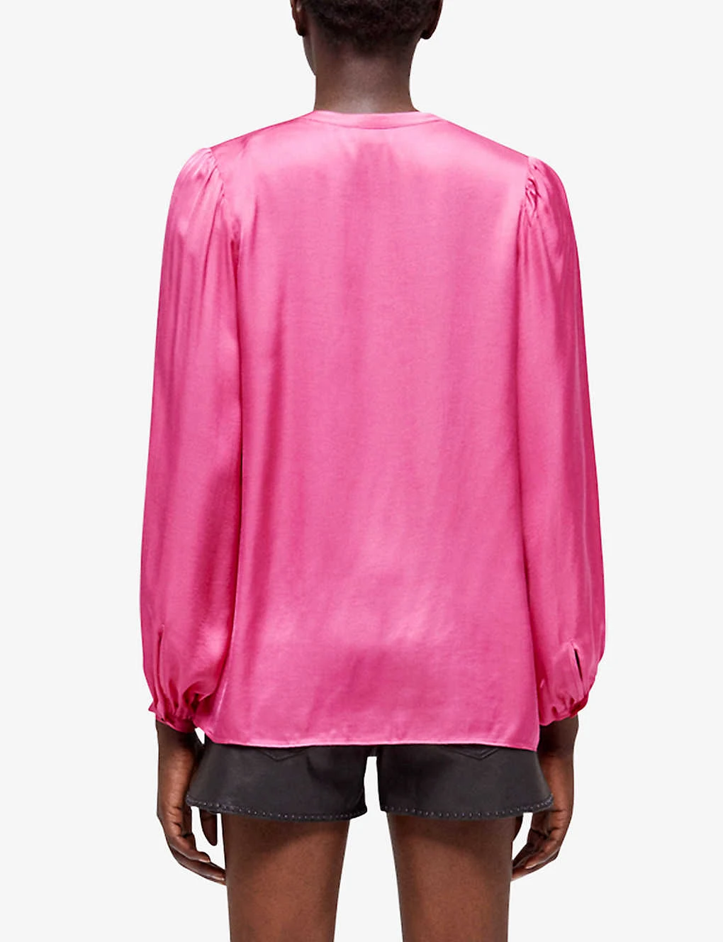 THE KOOPLES Tassel-fastened Satin Blouse 4 THE KOOPLES Tassel-fastened Satin Blouse - Image 4