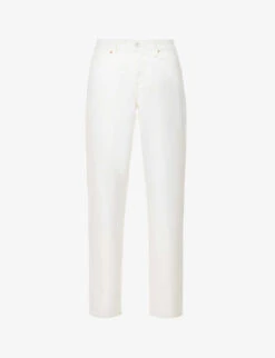 Paige Noella Straight-leg Mid-rise Stretch-cotton Jeans