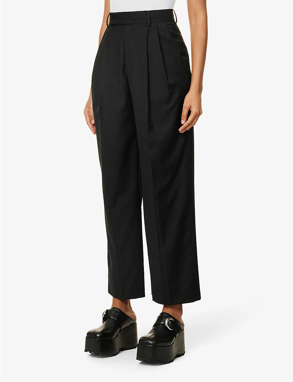 Undercover Relaxed-fit Wide-leg Mid-rise Wool Trousers 3 Undercover Relaxed-fit Wide-leg Mid-rise Wool Trousers - Image 3