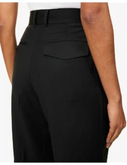 Undercover Relaxed-fit Wide-leg Mid-rise Wool Trousers 9 Undercover Relaxed-fit Wide-leg Mid-rise Wool Trousers -Ted Bakee Clothing Shop R04126869 BLACK ALT04