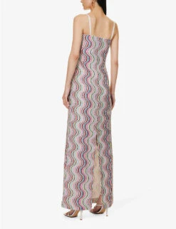 Missoni Wavy-print Slim-fit Knitted Maxi Dress -Ted Bakee Clothing Shop R04127056 LIGHTMULTICOLOR ALT03