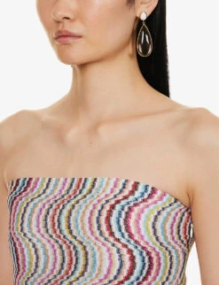 Missoni Wavy-print Slim-fit Knitted Maxi Dress -Ted Bakee Clothing Shop R04127056 LIGHTMULTICOLOR ALT04