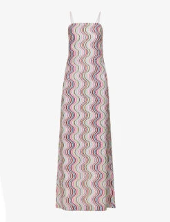 Missoni Wavy-print Slim-fit Knitted Maxi Dress