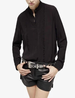 THE KOOPLES Slim-fit Woven Shirt -Ted Bakee Clothing Shop R04127753 BLA01 ALT04