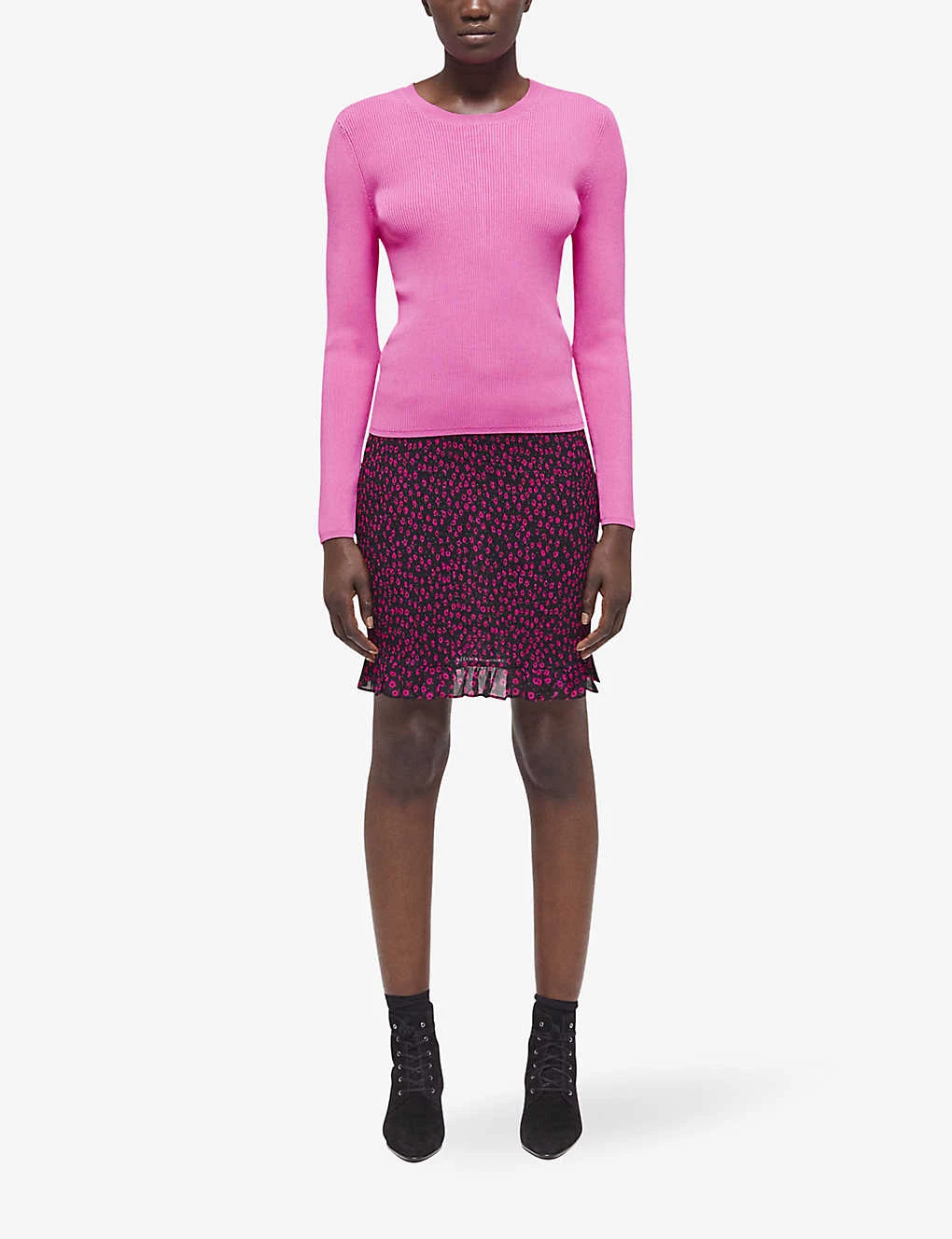 THE KOOPLES Ribbed-knit Stretch-woven Jumper 2 THE KOOPLES Ribbed-knit Stretch-woven Jumper - Image 2