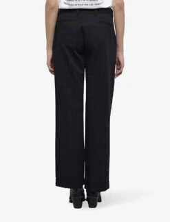 THE KOOPLES Straight-leg Cotton Trousers -Ted Bakee Clothing Shop R04129073 BLA01 ALT03