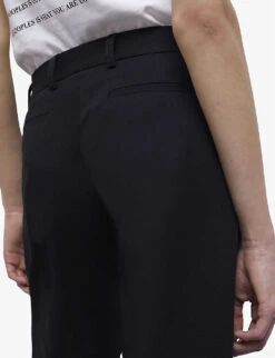 THE KOOPLES Straight-leg Cotton Trousers -Ted Bakee Clothing Shop R04129073 BLA01 ALT04