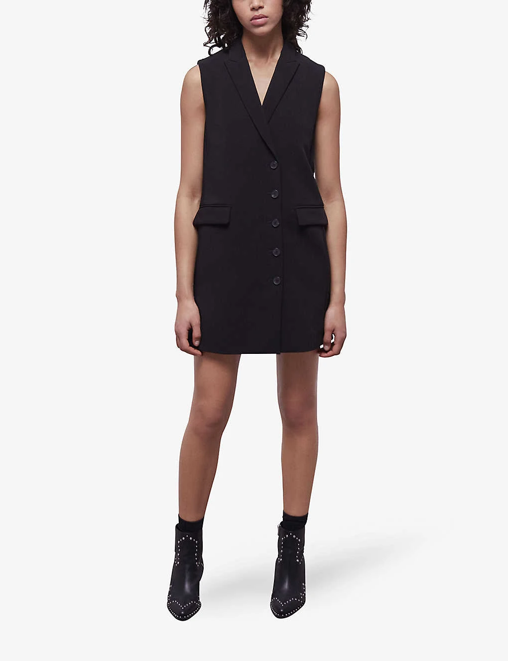 THE KOOPLES Sleeveless Blazer Crepe Mini Dress 2 THE KOOPLES Sleeveless Blazer Crepe Mini Dress - Image 2