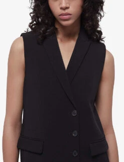 THE KOOPLES Sleeveless Blazer Crepe Mini Dress 9 THE KOOPLES Sleeveless Blazer Crepe Mini Dress -Ted Bakee Clothing Shop R04129087 BLA01 ALT04