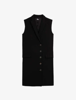 THE KOOPLES Sleeveless Blazer Crepe Mini Dress