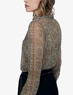 Ikks Abstract-print Woven Shirt -Ted Bakee Clothing Shop R04133242 EMERALD ALT03