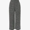 Whistles Checkerboard-pattern Wide-leg High-rise Woven Trousers