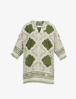 Zimmermann Chintz Fringed-trim Cotton Mini Dress