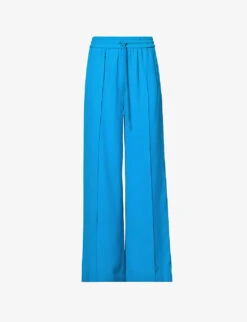 ME AND EM Elasticated-waist Wide-leg High-rise Recycled-polyester Jogging Bottoms