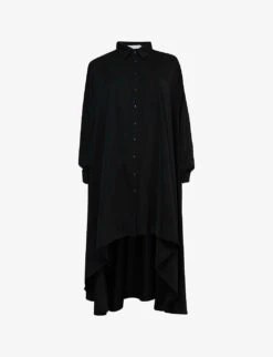 Asymmetric Stretch-woven Blouse