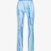Venus Graphic-print Low-rise Stretch-recycled Polyester Trousers