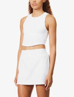 Beyond Yoga Motivate Sleeveless Stretch-woven Top -Ted Bakee Clothing Shop R04143885 CLOUDWHITE ALT02