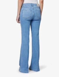 Paige Genevieve Flared-leg High-rise Stretch-denim Jeans 8 Paige Genevieve Flared-leg High-rise Stretch-denim Jeans -Ted Bakee Clothing Shop R04144128 SKYTOUCHDISTRESSED ALT03