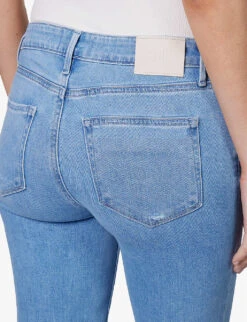 Paige Genevieve Flared-leg High-rise Stretch-denim Jeans 9 Paige Genevieve Flared-leg High-rise Stretch-denim Jeans -Ted Bakee Clothing Shop R04144128 SKYTOUCHDISTRESSED ALT04