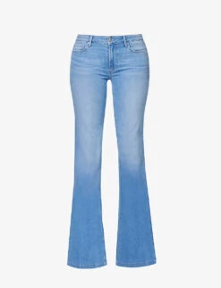 Paige Genevieve Flared-leg High-rise Stretch-denim Jeans