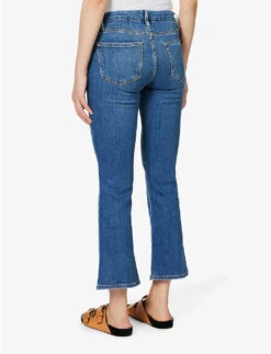 FRAME Le Crop Mini Boot Bootcut Mid-rise Stretch-denim Jeans -Ted Bakee Clothing Shop R04146391 SAMSON ALT03