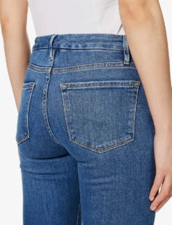 FRAME Le Crop Mini Boot Bootcut Mid-rise Stretch-denim Jeans -Ted Bakee Clothing Shop R04146391 SAMSON ALT05