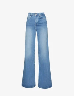 FRAME Le Palazzo Wide-leg High-rise Stretch-denim Jeans