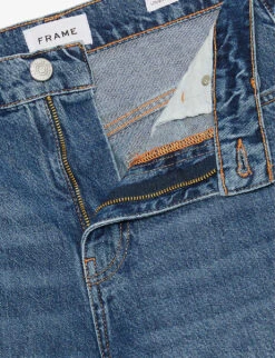 FRAME Barrel Ultra High Rise Wide-leg Jeans -Ted Bakee Clothing Shop R04146442 DELAMO ALT06