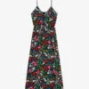 THE KOOPLES Asymmetric Floral-print Woven Maxi Dress