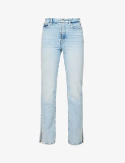 GOOD AMERICAN Good Boy Straight-leg Mid-rise Stretch-cotton And Recycled-cotton Denim Jeans
