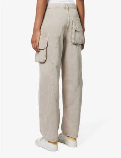 AGOLDE Cass Tapered-leg High-rise Organic-denim Jeans -Ted Bakee Clothing Shop R04148479 DRABDARKKHAKI ALT03