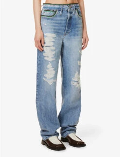 FRAME X Julia Sarr-Jamois Wide-leg High-rise Jeans -Ted Bakee Clothing Shop R04149899 AIRWAVES ALT02