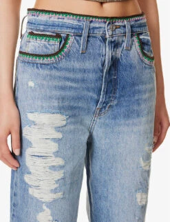 FRAME X Julia Sarr-Jamois Wide-leg High-rise Jeans -Ted Bakee Clothing Shop R04149899 AIRWAVES ALT05