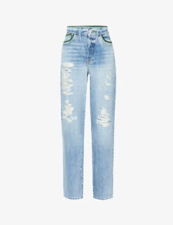 FRAME X Julia Sarr-Jamois Wide-leg High-rise Jeans