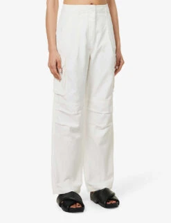ME AND EM Regular-fit Straight-leg Denim Combat Trousers -Ted Bakee Clothing Shop R04151476 OFFWHITE ALT02