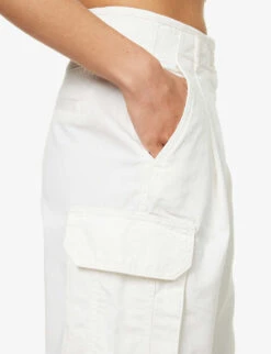 ME AND EM Regular-fit Straight-leg Denim Combat Trousers -Ted Bakee Clothing Shop R04151476 OFFWHITE ALT04