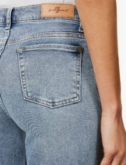 7 For All Mankind Cropped Alexa Straight-leg Mid-rise Stretch-denim Jeans -Ted Bakee Clothing Shop R04152114 LUXEVINTAGESELFMADE ALT05