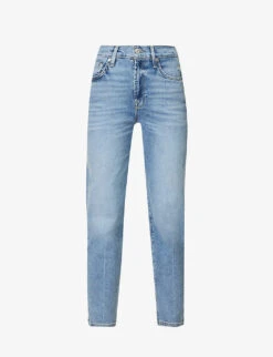 7 For All Mankind Malia Luxe Vintage Skinny High-rise Stretch-denim Jeans