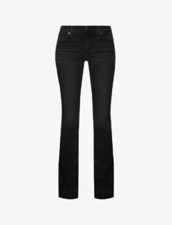 7 For All Mankind Bootcut Flared-leg Mid-rise Stretch-denim Jeans