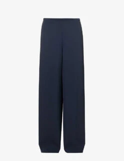 THEORY Wide-leg Mid-rise Regular-fit Woven Trousers