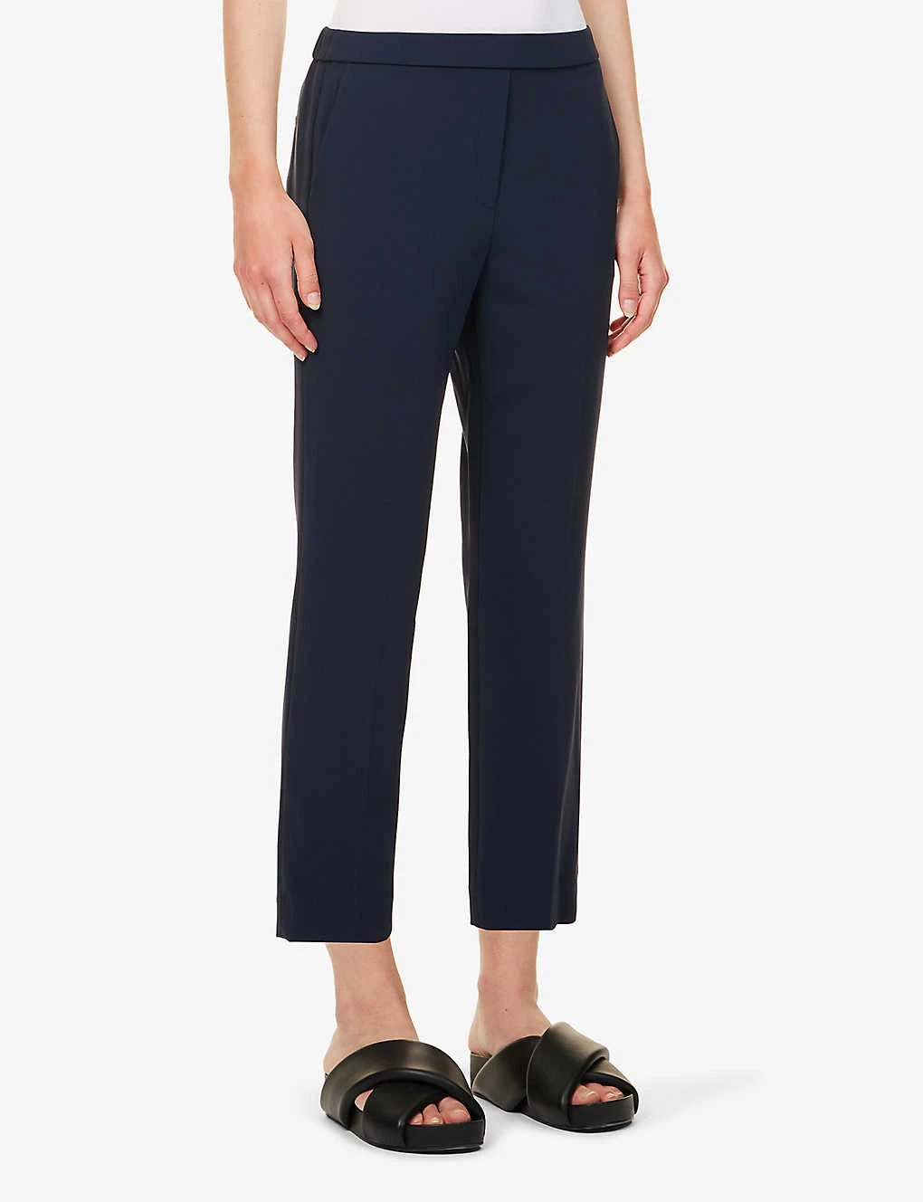 THEORY Treeca Tapered Mid-rise Woven Trousers 3 THEORY Treeca Tapered Mid-rise Woven Trousers - Image 3