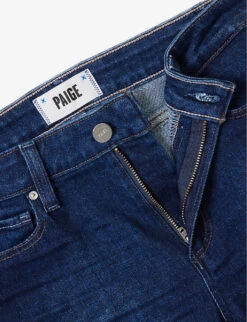 Paige Genevieve Brand-patch Flared High-rise Stretch-denim Blend Jeans -Ted Bakee Clothing Shop R04153156 THEDISCO ALT06