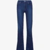 Paige Genevieve Brand-patch Flared High-rise Stretch-denim Blend Jeans