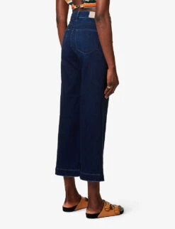 Paige Anessa Distressed Mid-rise Wide-leg Cotton-blend Jeans -Ted Bakee Clothing Shop R04153157 THEDISCO ALT03