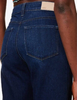 Paige Anessa Distressed Mid-rise Wide-leg Cotton-blend Jeans -Ted Bakee Clothing Shop R04153157 THEDISCO ALT05