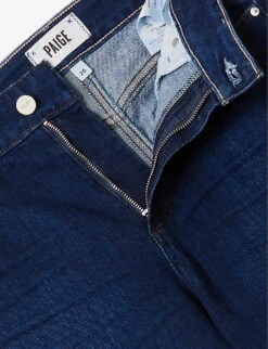 Paige Anessa Distressed Mid-rise Wide-leg Cotton-blend Jeans -Ted Bakee Clothing Shop R04153157 THEDISCO ALT06