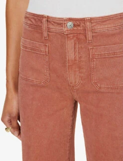 Paige Leenah Wide-leg High-rise Stretch-denim Jeans -Ted Bakee Clothing Shop R04153187 VINTAGEBURNTTERRACOTTA ALT04